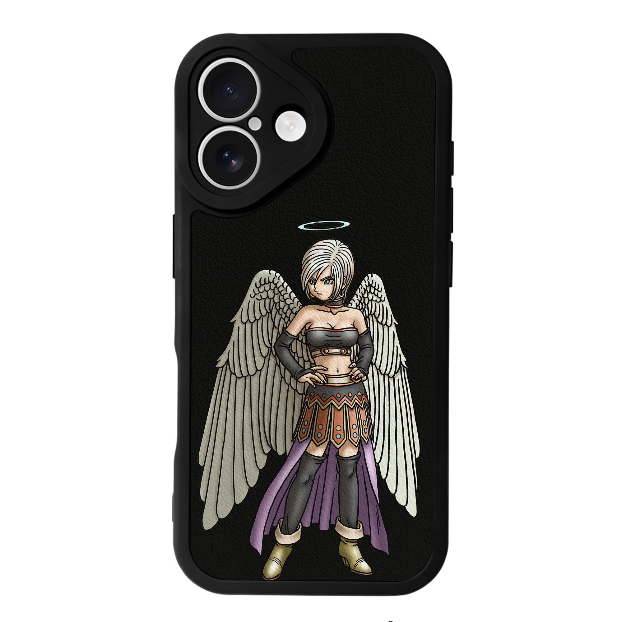 （画像用） ドラゴンクエスト Doragon Kuesuto Dragon Quest 【iPhone 16シリーズ対応】シリコンスマホケース（レザー調） 材質：シリコン